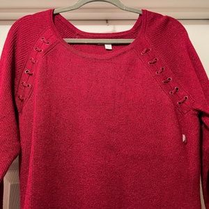 Sparkle Dark Wine Sweater
